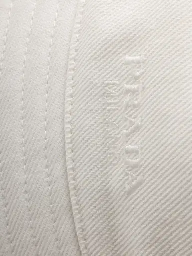 Prada Women's Drill Bucket Hat - White | Thumbnail 3