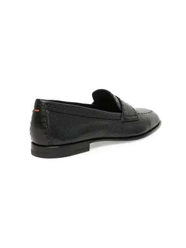 Santoni Women's Marlene Leather Penny Loafers - Black - Size 12 | Thumbnail 8
