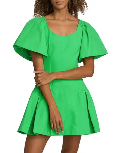 Simkhai Women's Hattie Cotton-Blend Fit & Flare Minidress - Parakeet | Thumbnail 3 Simkhai Women's Hattie Cotton-Blend Fit & Flare Minidress - Parakeet | Thumbnail 3
