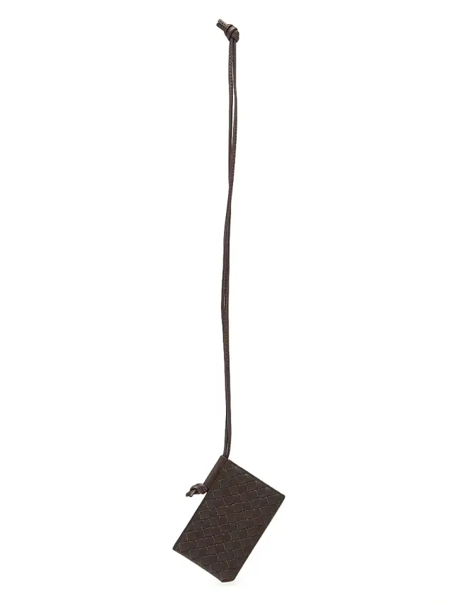 Bottega Veneta Men's Intrecciato Piccolo Leather Badge Holder - Fondant