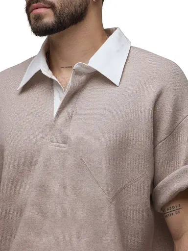 Hudson Jeans Men's Contrast Collar Cotton-Blend Polo Shirt | Thumbnail 7 Hudson Jeans Men's Contrast Collar Cotton-Blend Polo Shirt | Thumbnail 7