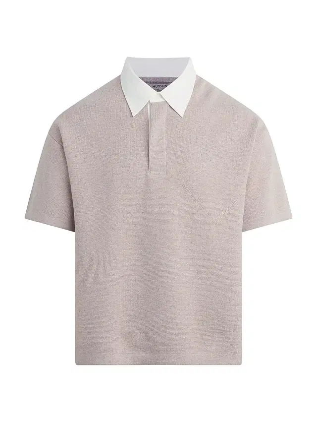 Hudson Jeans Men's Contrast Collar Cotton-Blend Polo Shirt