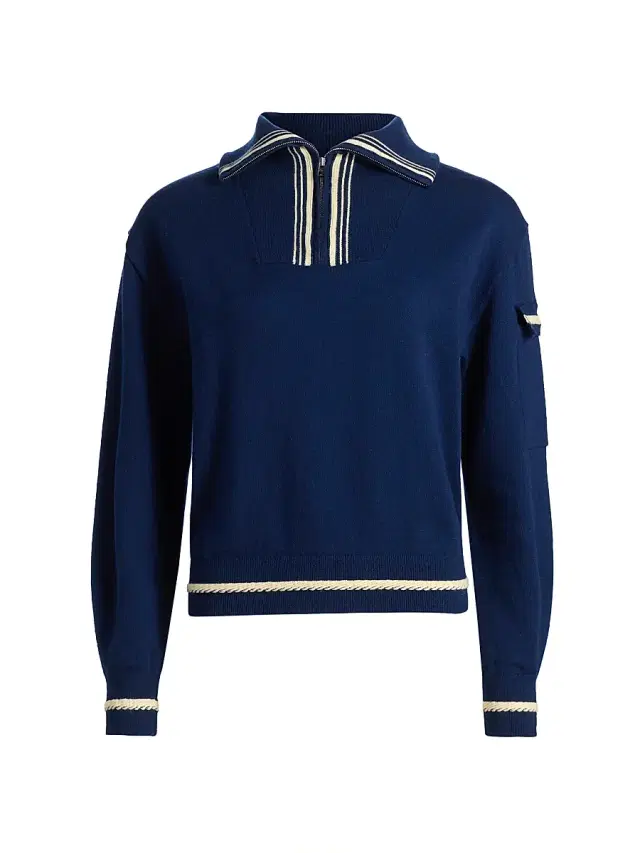 Women's Jib Half-Zip Knit Polo Sweater - Navy