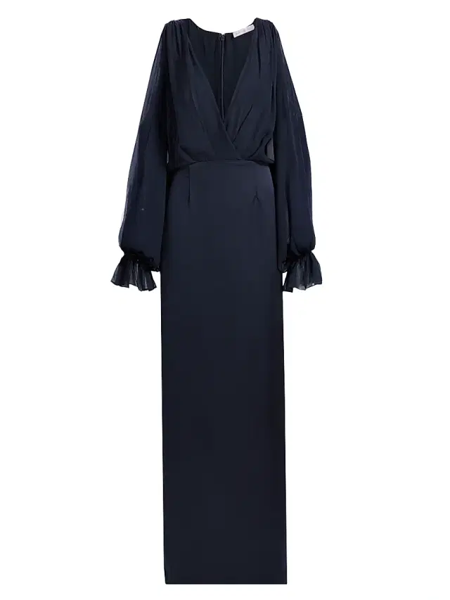 Ramy Brook Women's Leesa Silk-Blend Gown - Navy