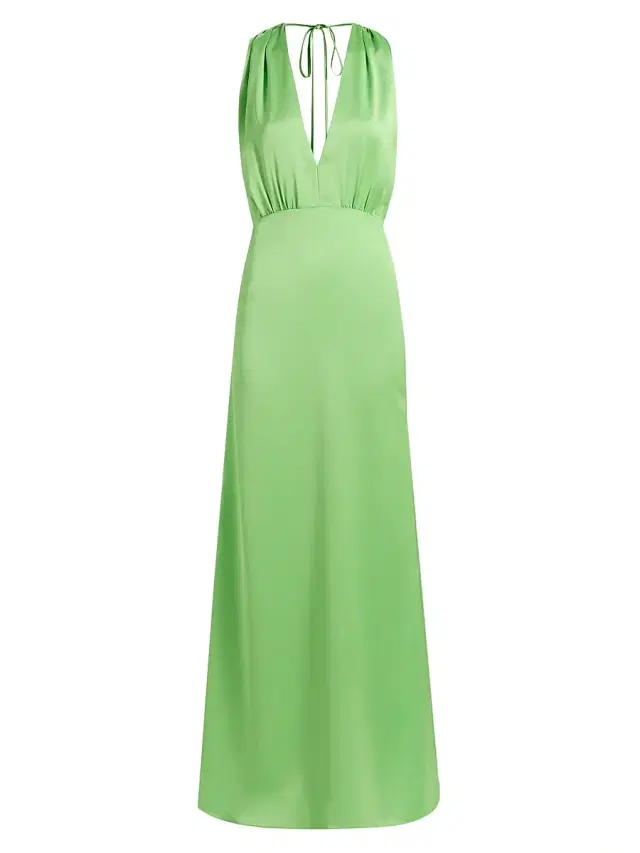 Ramy Brook Women's Martin Satin Gown - Bright Lime