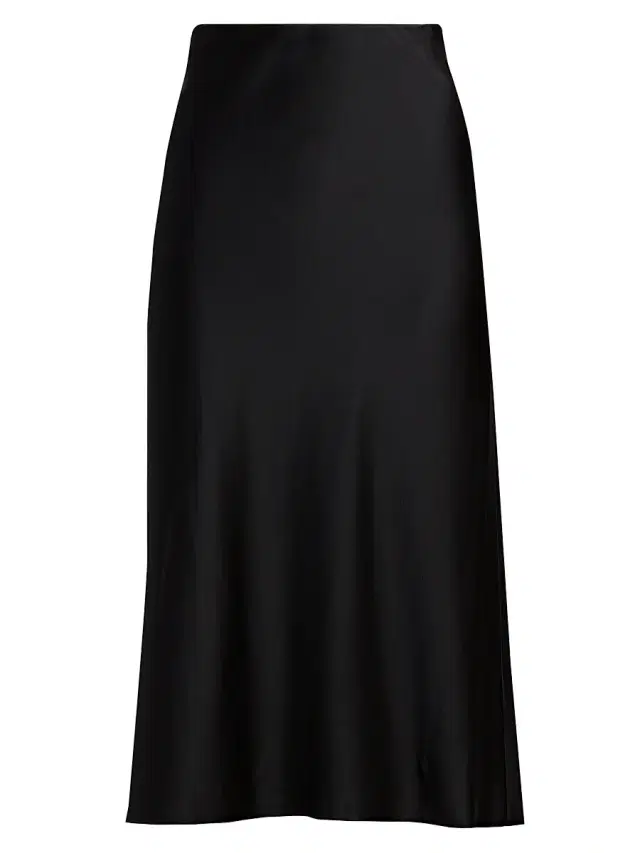 Women's Krisia Stretch-Silk Midi-Skirt - Black