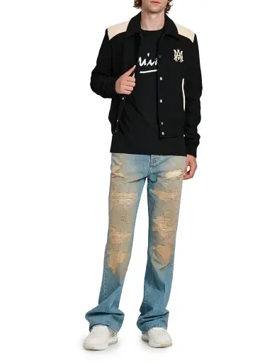 AMIRI Men's Ma Colorblock Wool-Blend Jacket | Thumbnail 2