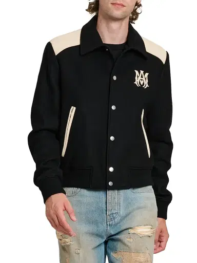 AMIRI Men's Ma Colorblock Wool-Blend Jacket | Thumbnail 3
