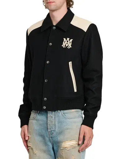 AMIRI Men's Ma Colorblock Wool-Blend Jacket | Thumbnail 4