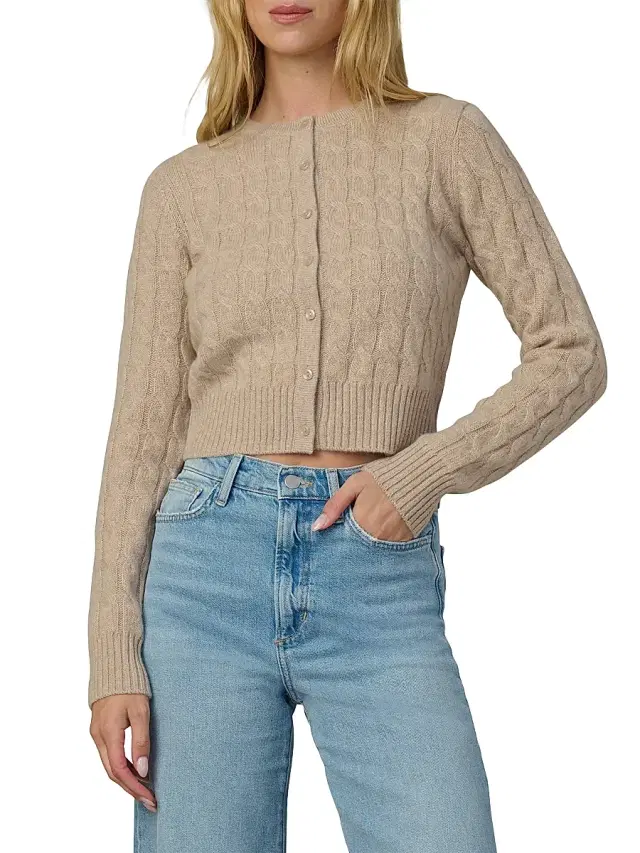 Women's The Cable Dani Cashmere Cardigan - Oatmeal