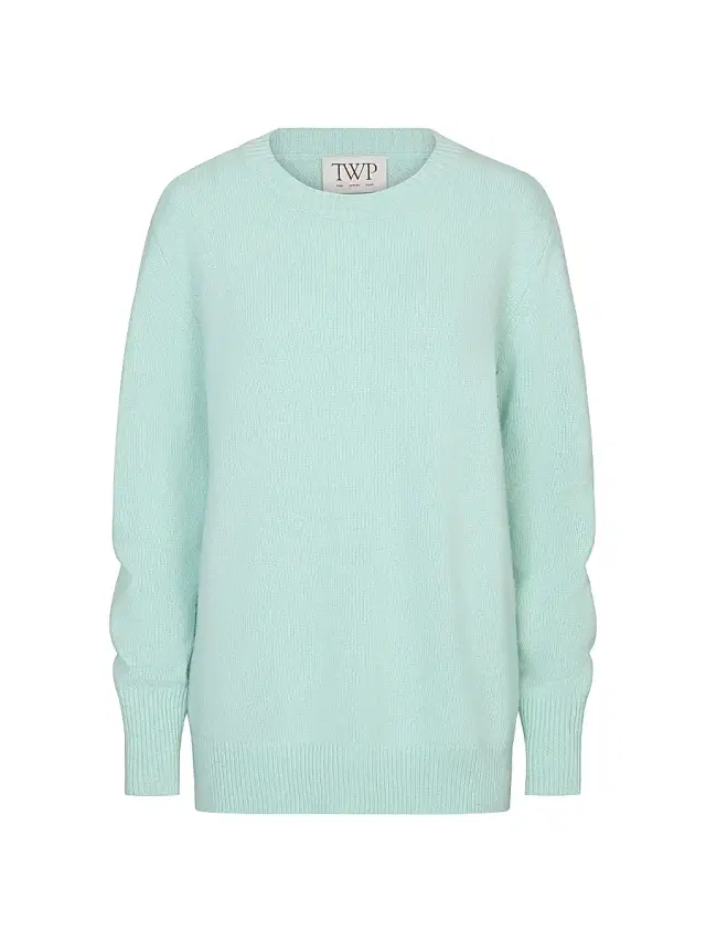 TWP Women's Boy Cashmere Crewneck Sweater - Pale Aqua