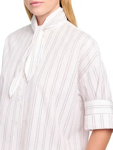 TWP Women's Tie One On Cotton Blouse - White Wine | Thumbnail 5 TWP Women's Tie One On Cotton Blouse - White Wine | Thumbnail 5