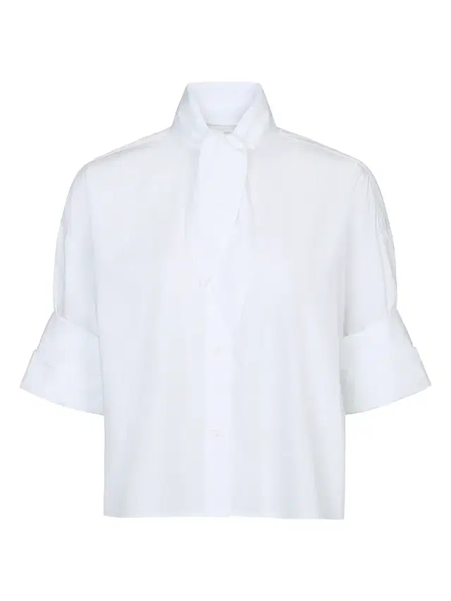 Women's Tie One On Cotton Shirt - White