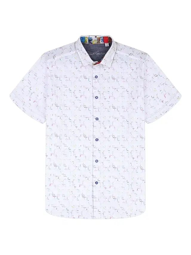 Men's Kingshold Geometric Stretch-Cotton Shirt