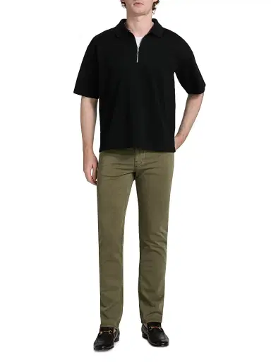 Frame Men's Knit Quarter-Zip Polo Shirt - Black - Size XL | Thumbnail 2 Frame Men's Knit Quarter-Zip Polo Shirt - Black - Size XL | Thumbnail 2