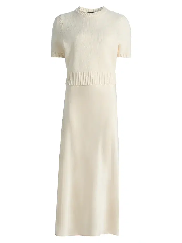 Toccin Women's Fleur Mixed-Media Midi-Dress -