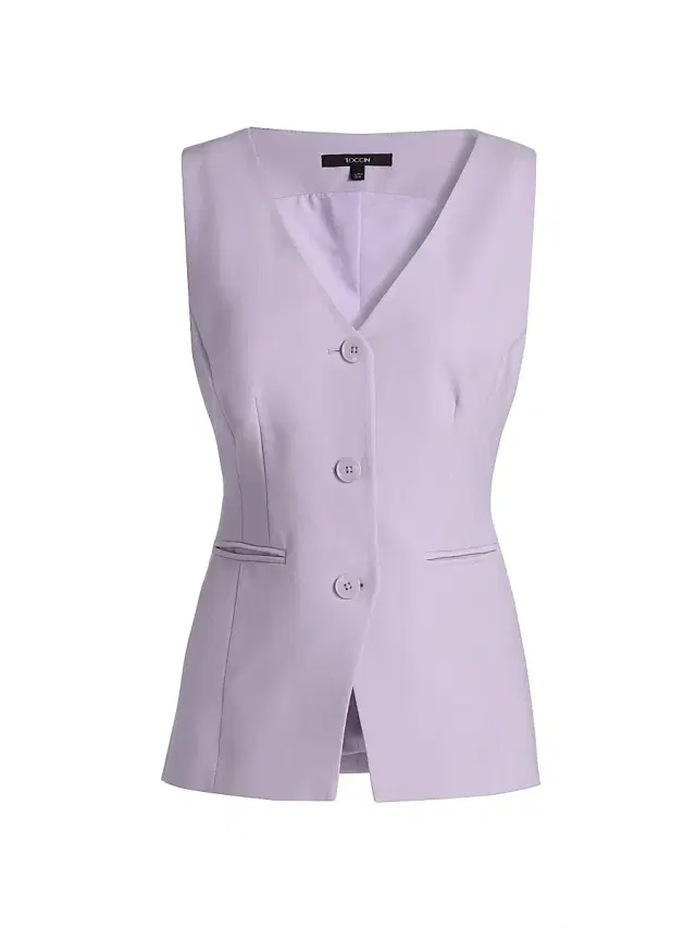Toccin Women's Tibbie Solid Cutaway Vest - Wisteria