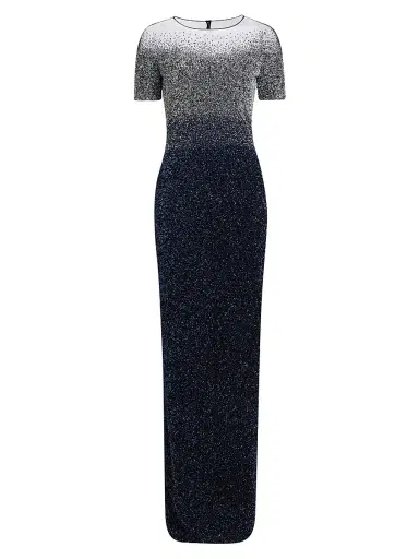 PAMELLA ROLAND Women's Signature Sequined Gown - Silver Navy - Size 12 | Thumbnail 1 PAMELLA ROLAND Women's Signature Sequined Gown - Silver Navy - Size 12 | Thumbnail 1