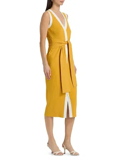 Toccin Women's Victoria Knit Tie-Waist Midi-Dress | Thumbnail 4 Toccin Women's Victoria Knit Tie-Waist Midi-Dress | Thumbnail 4