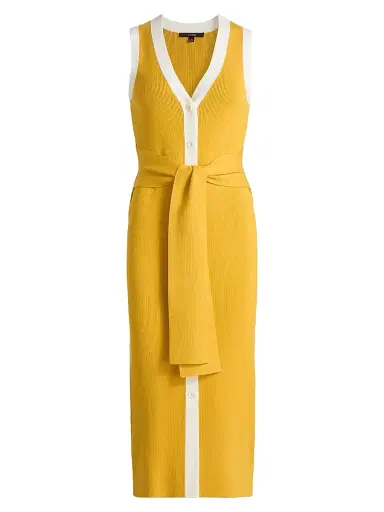 Toccin Women's Victoria Knit Tie-Waist Midi-Dress | Thumbnail 1 Toccin Women's Victoria Knit Tie-Waist Midi-Dress | Thumbnail 1