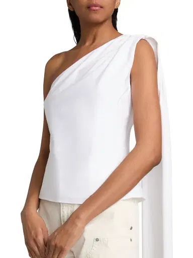 Toccin Women's Vik Stretch-Cotton One-Shoulder Top | Thumbnail 6