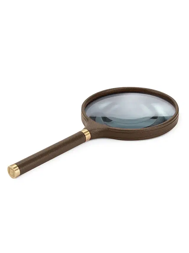 Library Objects Magnifying Glass - Brown