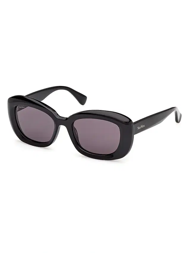 Max Mara Women's Elizabeth One 53MM Round Sunglasses - Black Purple