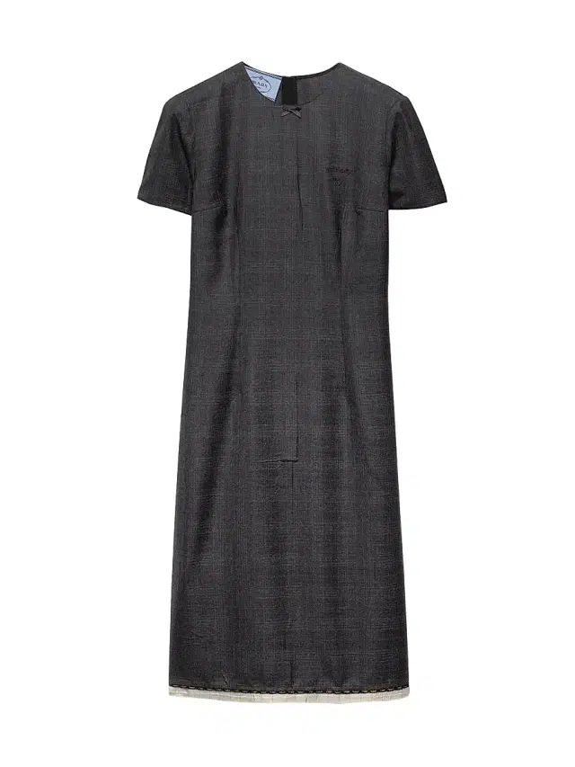 Prada Women's Checked Wool Dress - Grey