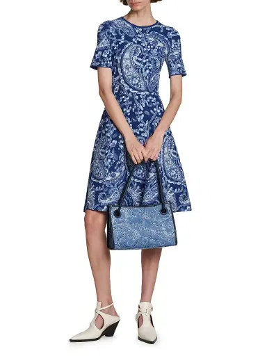 Etro Women's Paisley Knit Minidress | Thumbnail 2