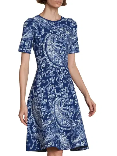 Etro Women's Paisley Knit Minidress | Thumbnail 4