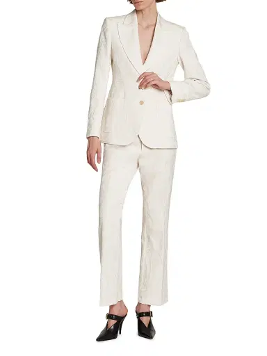 Etro Women's Paisley Embossed Two-Button Blazer | Thumbnail 2 Etro Women's Paisley Embossed Two-Button Blazer | Thumbnail 2