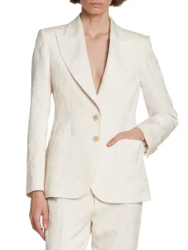 Etro Women's Paisley Embossed Two-Button Blazer | Thumbnail 3 Etro Women's Paisley Embossed Two-Button Blazer | Thumbnail 3