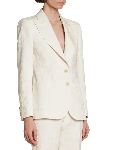 Etro Women's Paisley Embossed Two-Button Blazer | Thumbnail 4 Etro Women's Paisley Embossed Two-Button Blazer | Thumbnail 4