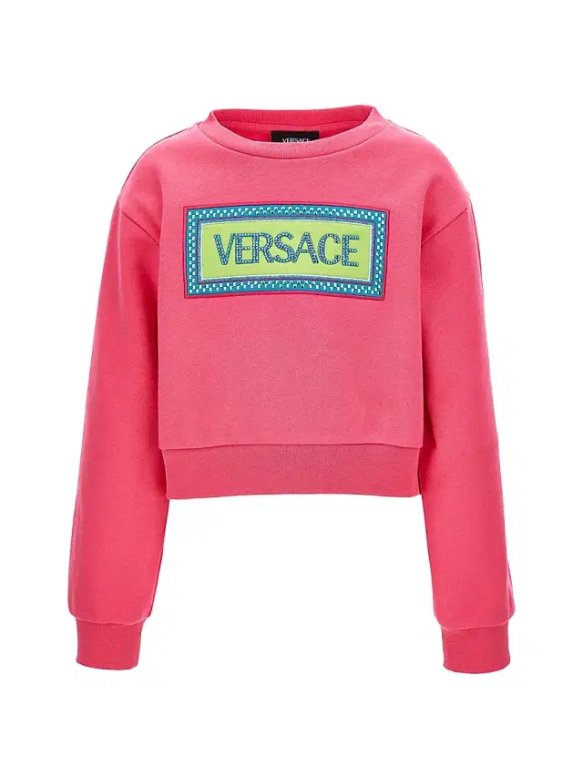 Versace Baby Girl's,Little Girl's & Girl's Electric Logo Embellished Sweatshirt - Radiant Pink
