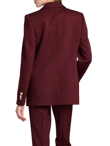 Versace Women's Stretch Wool Informal Blazer - Burgundy - Size 12 | Thumbnail 5