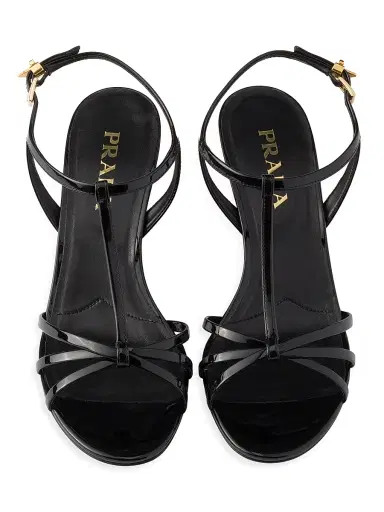 Prada Women's Patent Leather Sandals - Black - Size 11 | Thumbnail 4 Prada Women's Patent Leather Sandals - Black - Size 11 | Thumbnail 4