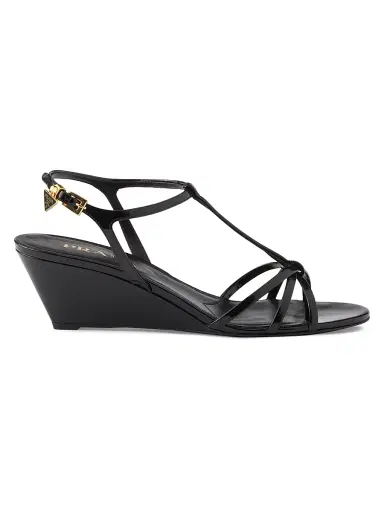 Prada Women's Patent Leather Sandals - Black - Size 11 | Thumbnail 1 Prada Women's Patent Leather Sandals - Black - Size 11 | Thumbnail 1