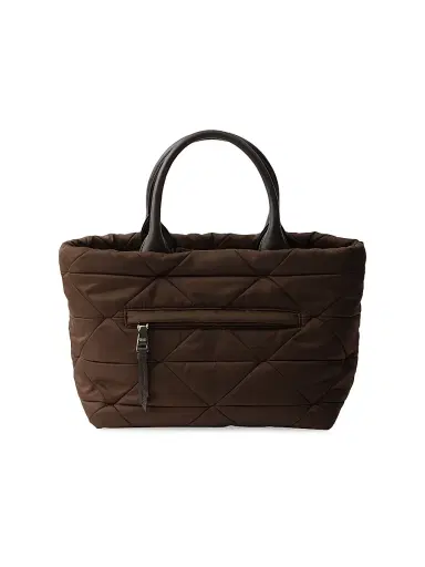 Prada Women's Medium Padded Re-Nylon and Leather Top Handle Bag | Thumbnail 3 Prada Women's Medium Padded Re-Nylon and Leather Top Handle Bag | Thumbnail 3