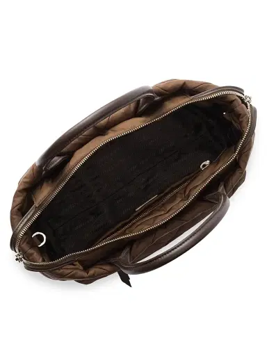Prada Women's Medium Padded Re-Nylon and Leather Top Handle Bag | Thumbnail 5 Prada Women's Medium Padded Re-Nylon and Leather Top Handle Bag | Thumbnail 5