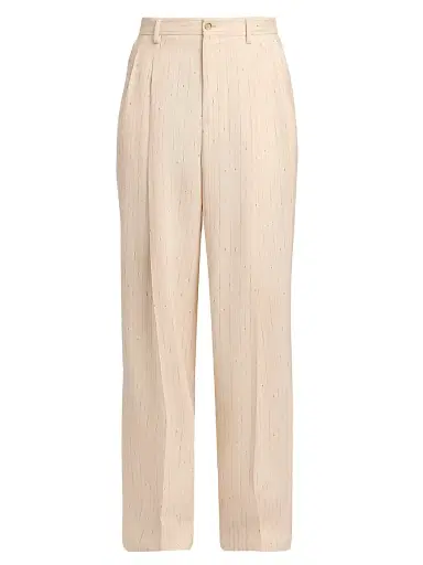 Dolce & Gabbana Men's Striped Pleat-Front Pants - Rigato - Size 42 | Thumbnail 1 Dolce & Gabbana Men's Striped Pleat-Front Pants - Rigato - Size 42 | Thumbnail 1