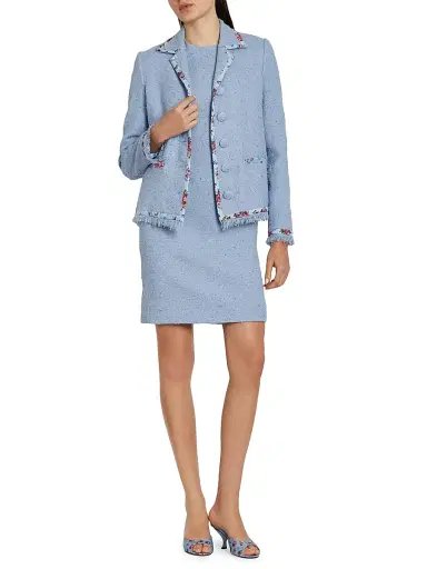 Dolce & Gabbana Women's Textured Cotton-Blend Minidress - Glicine Viola Chiari - Size 12 | Thumbnail 2 Dolce & Gabbana Women's Textured Cotton-Blend Minidress - Glicine Viola Chiari - Size 12 | Thumbnail 2