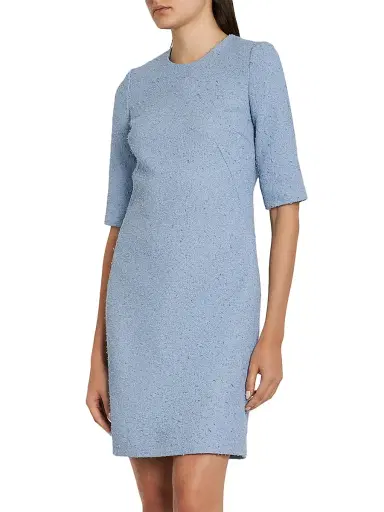 Dolce & Gabbana Women's Textured Cotton-Blend Minidress - Glicine Viola Chiari - Size 12 | Thumbnail 4 Dolce & Gabbana Women's Textured Cotton-Blend Minidress - Glicine Viola Chiari - Size 12 | Thumbnail 4