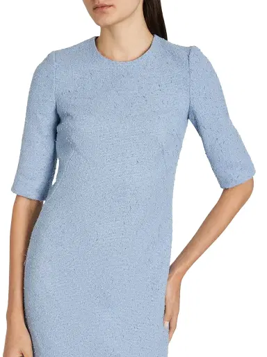Dolce & Gabbana Women's Textured Cotton-Blend Minidress - Glicine Viola Chiari - Size 12 | Thumbnail 6 Dolce & Gabbana Women's Textured Cotton-Blend Minidress - Glicine Viola Chiari - Size 12 | Thumbnail 6
