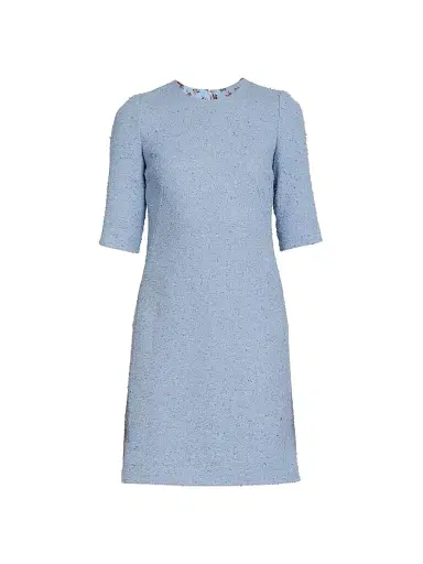 Dolce & Gabbana Women's Textured Cotton-Blend Minidress - Glicine Viola Chiari - Size 12 | Thumbnail 1 Dolce & Gabbana Women's Textured Cotton-Blend Minidress - Glicine Viola Chiari - Size 12 | Thumbnail 1