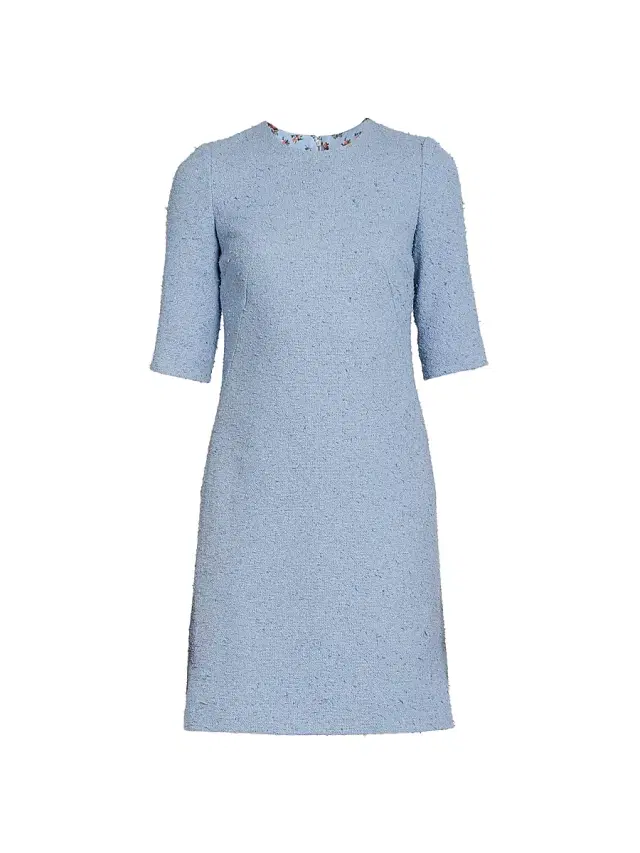 Women's Textured Cotton-Blend Minidress - Glicine Viola Chiari