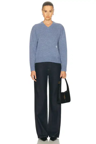 Sporty & Rich SRC Cashmere V-Neck Sweater | Thumbnail 4
