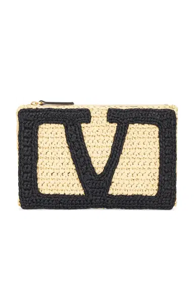 Valentino Garavani Viva Superstar Crochet Medium Flat Pouch | Thumbnail 1 Valentino Garavani Viva Superstar Crochet Medium Flat Pouch | Thumbnail 1
