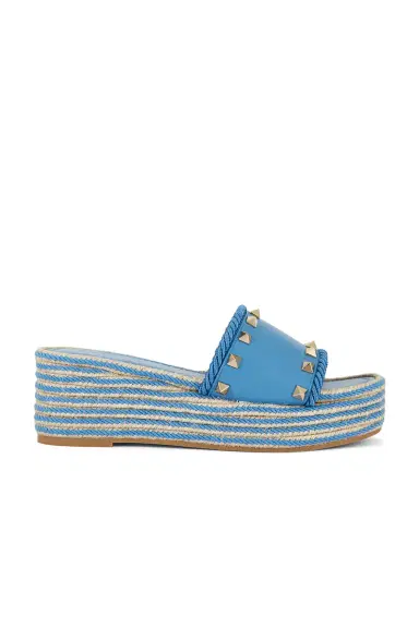 Valentino Garavani Rockstud Flatform Espadrille Slide | Thumbnail 1 Valentino Garavani Rockstud Flatform Espadrille Slide | Thumbnail 1