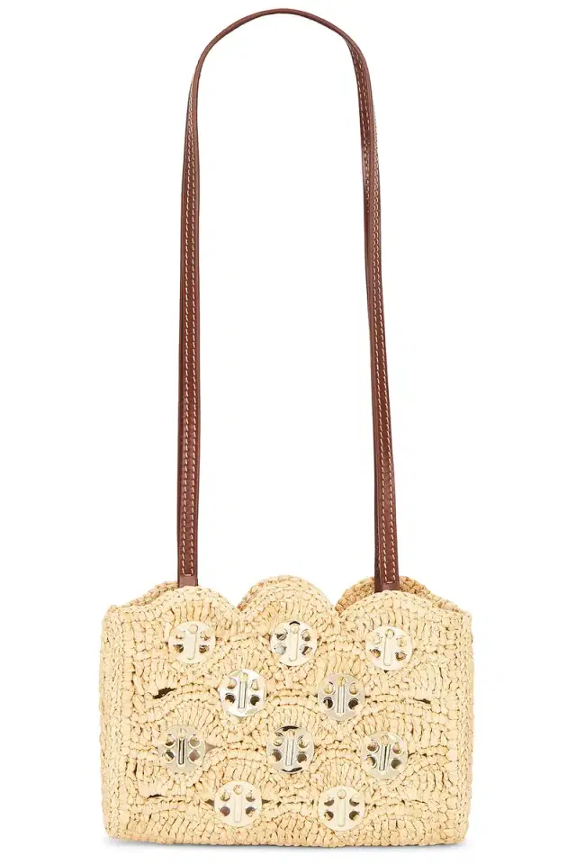 RABANNE Raffia Shoulder Bag