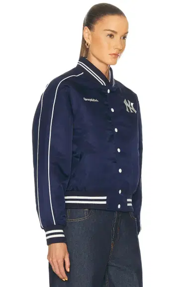 Sporty & Rich Yankees Curve Nylon Varsity Jacket | Thumbnail 2